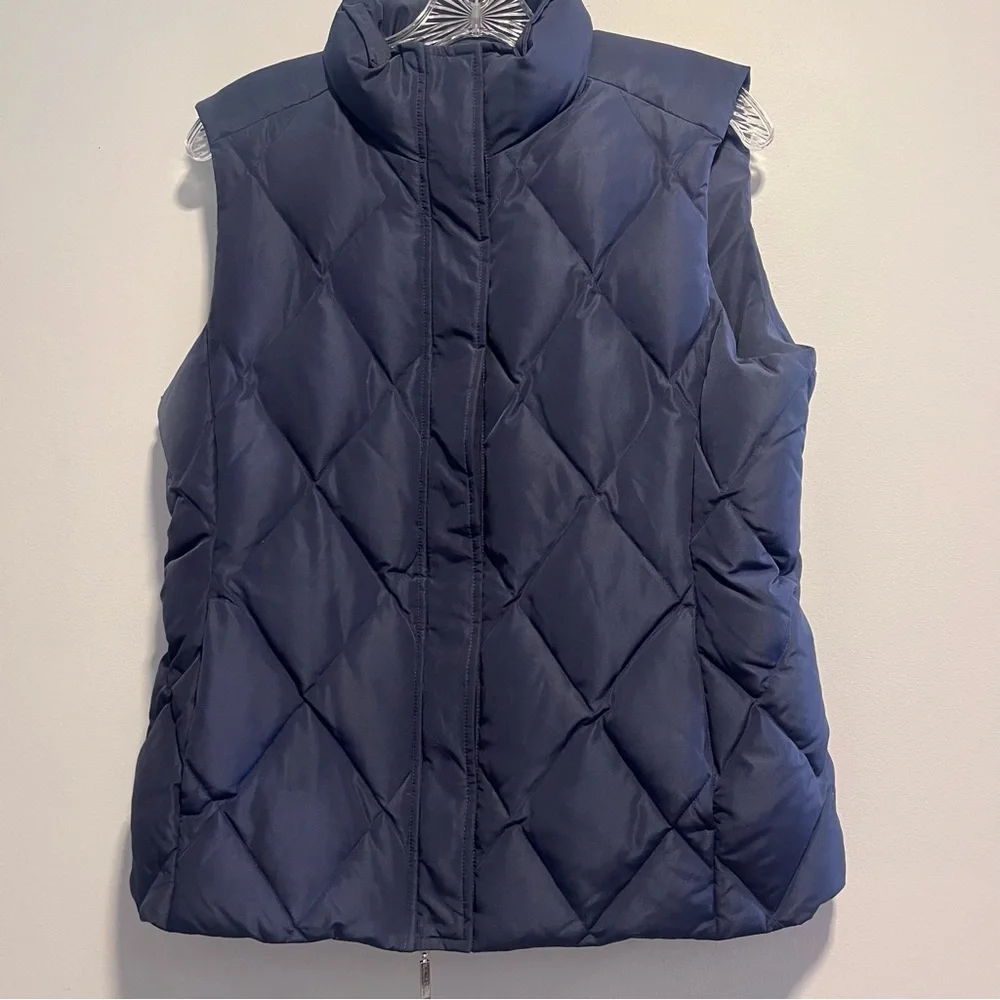 Brooks Brothers 346 Quilted Down Vest Navy Puffer Vest Classic Prep Outerwear - Picture 3 of 11